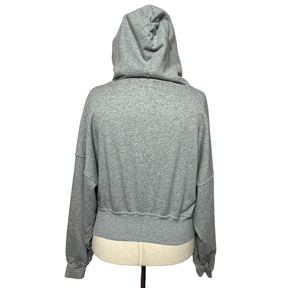 Fabletics Hoodie Womens XXL/1X Gray Cropped Full Zip Hooded Sweatshirt - Picture 2 of 9